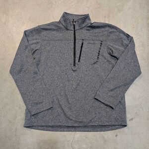 Eddie Bauer First Ascent Men's L Gray 1/4 Zip Pull Over